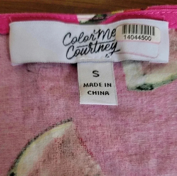 COLOR ME COURTNEY Watermelon Puff Sleeve Wrap Top [Fruitcore] small - Picture 12 of 12